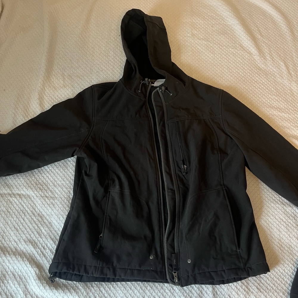 Women Black Hooded Jacket, brand new, thin winter coat. It would be great spring